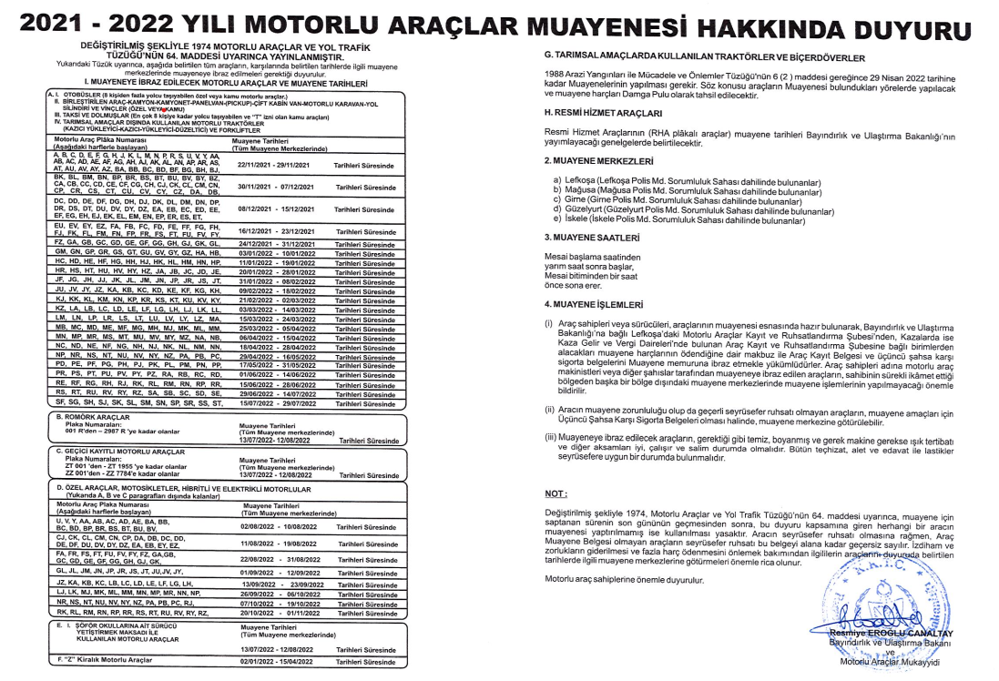 arac muayene 2022